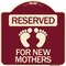 Signmission Blue Reserved Parking for New Mothers Heavy-Gauge Aluminum Sign, 18" x 18", BU-1818-24297 A-DES-BU-1818-24297 - alternate 1